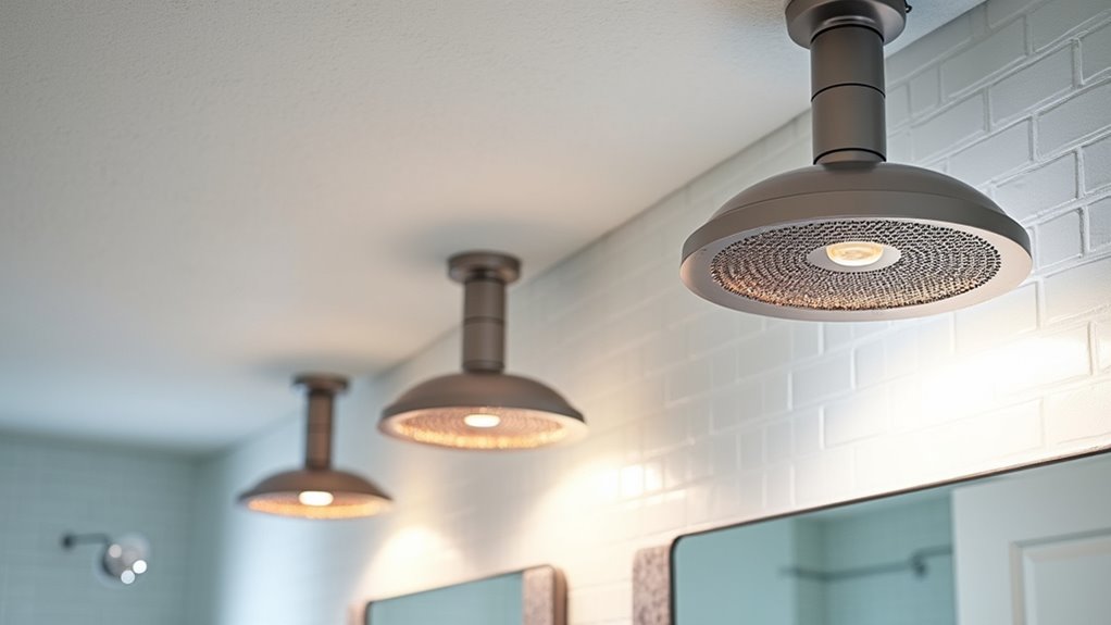 heated bathroom fan lights