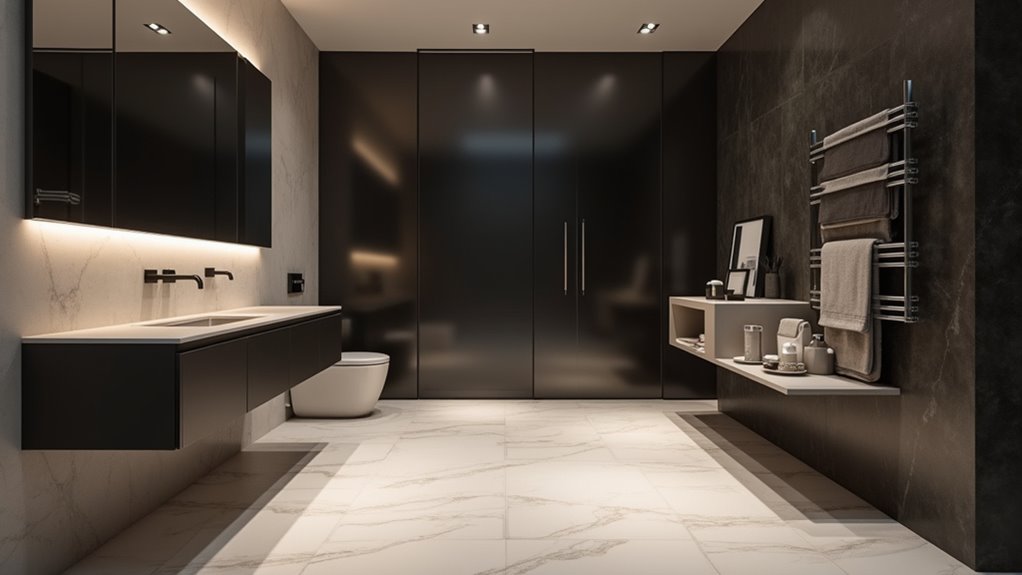 light floor dark walls