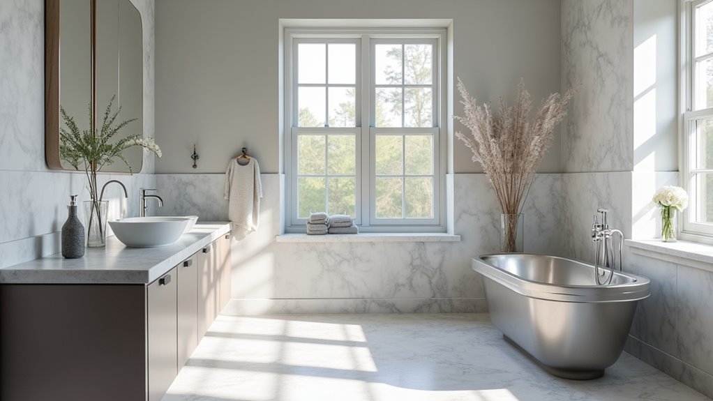 light grey bathroom decor
