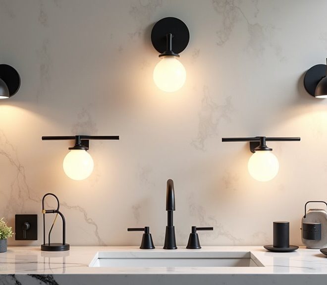 10 Top Modern Bathroom Light Fixtures in Matte Black