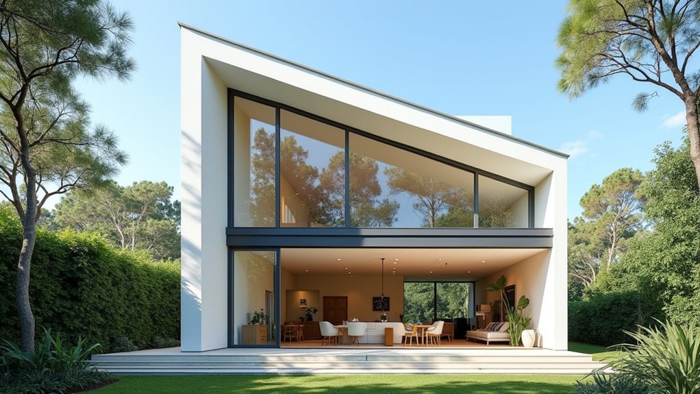 shed roof enhances contemporary architecture