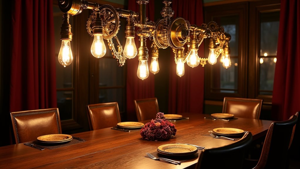 steampunk dining room lighting