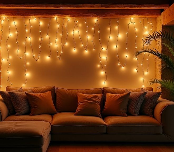 10 Tips for Decorating Your Living Room Using String Lights