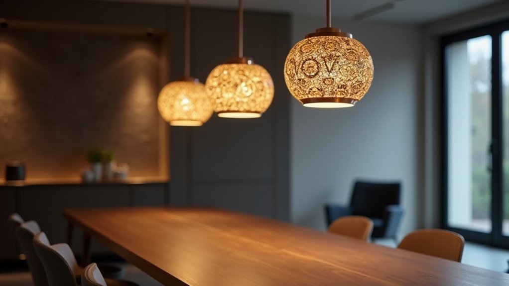 stylish round dining lights