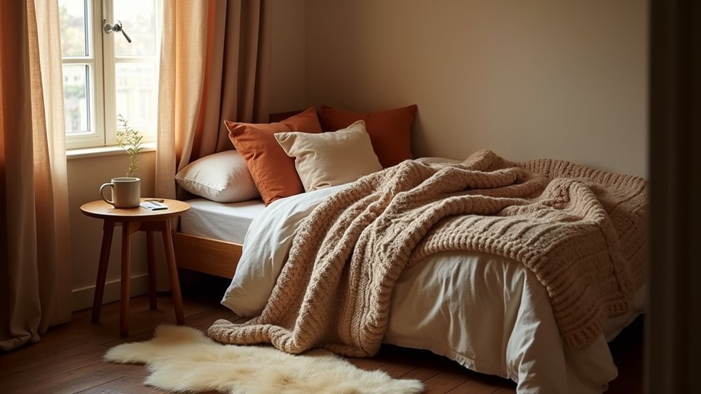 cozy layered textiles warm spaces